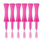 Zivisk Pink Golf Tees Plastic 57MM 100 Count Long Castle Golf Tees 2-1/4 inch