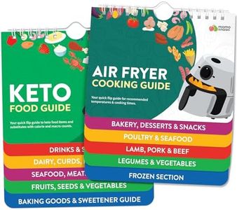 Air Fryer & Keto Cookbook Magnets - Set of 2 (7”x6”) - Air Fryer Accessories & Keto Meal Plan Cookbook - Airfryer Kitchen Appliances - Keto Foods & Keto Diet Book for Beginners - Kitchen Gadgets 2024