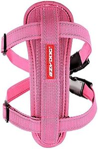 EzyDog Chest Plate Dog Harness - with Free Car Restraint - Best No Pull Harnesses for Small, Medium and Large Dogs - Custom Fit,Reflective, Easy Fit (XS, Pink)