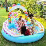 Glan Swimming Pool Inflatable Square Bath Tubs for Adults Kids Spa Swimming Bath Tub Water Pool for Summer Special (with Manual Pump) (M12)