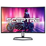 Sceptre Curved 32" FHD 1080p Gaming Monitor Up to 240Hz 1ms 99% sRGB AMD FreeSync Premium Build-in Speakers, HDMI x3 Displayport Machine Black (C325B-FWD240)