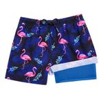 BRISIRA Boys Swim Shorts Toddler Swim Trunks Anti Chafe Stretchy UPF Bathing Suit Swimsuit with Compression Boxer Brief Liner