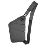 VADOO Sling Bag - Anti-theft Crossbody Shoulder Bag for Men and Women（Dark Grey)