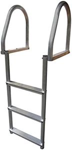 Dock Edge + 2175-F Dock Ladder, 3 Step, Flip Up, Eco Weld Free, Aluminum