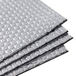 Putentfun 20 sqft Car Sound Deadening Mat, 80 mil 2mm, Butyl Sound Deadener Mat with Self Adhesive, Noise Dampening for Car Trunk, Door, Floor and Ceilin, Van Insulation, 20 Sheets Silver