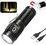Ghime Torch Light High Power, Mini LED Flashlight Rechargeable 20000 Lumens with 5 Light Modes, Pocket Flashlight with Clip, Magnetic Flashlight for EDC, Camping, Hiking, Emergency (Modern)