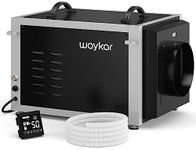 Waykar 158 Pints Commercial Dehumidifier with Drain Hose for Crawl Spaces, 6,500 Sq. Ft. for Basements, Industrial or Commercial Spaces and Flood Restoration –5 Years Warranty