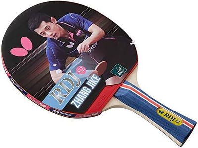 Butterfly RDJ S2 Shakehand Table Tennis Racket | RDJ Series | Good Spin, Better Speed & Even Better Control! | Recommended for Beginning Level Players, Red and Black,White