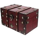 NOLITOY Box Box Wooden Retro Treasu
