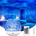 Fokky Galaxy Projector Star Projector, 16 Colors Ocean Wave Projectors, Sensory Lights Ocean Lamp with Remote Control, Night Light Projectors for Bedroom/Party/Game Rooms