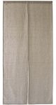 Sunnyday Fabric Linen 100% Doorway Curtain (W33.5 xH66.9) Japanese noren Tapestry, graysh Beige, for Any Type of Room