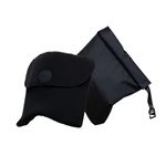 trtl Pillow - Scientifically Proven, Super Soft Neck Support Travel Pillow for Airplanes - Lightweight, Machine Washable - Ergonomic Design for Traveling on Flights, Cars & Trains - Jet Black