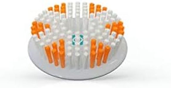 TAO Clean Replacement Exfoliator Brush Head, Replacement Head (1 Head) – Exfoliating Brush Replacement Head for the TAO Clean Electric Face Cleansing Brush and Cleaning Station, White/Orange
