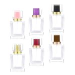 YWG Stone 6 Pack Refillable Perfume Atomizer 50ml 1.7oz Large Perfume Bottle for Essential Oils, Perfumes Empty Clear Glass Mist Spray Bottle for Traveling Outgoing