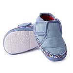 INSTABUYZ Unisex Baby Shoes for Boys & Girls, Infant Shoes for Newborn, First Walking Baby Shoes (6-9 Months) Blue