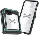 Ghostek Atomic Slim Galaxy Z Flip 6 case with Built-in Kickstand - Clear Back with Aluminum Metal Bumper, Protective Phone Case, Limited Edition Color for 2024 Samsung Z Flip 6 Case (6.7") (Green)