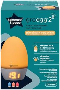 Tommee Tippee GroEgg2 Digital Colour Changing Room Thermometer and Night Light, USB Powered