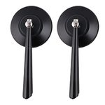 AllExtreme EXSM01B Round Rear View Side Mirrors with Adjustable Rotatable Handlebars Compatible With All Bikes (Black)