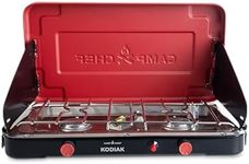 Camp Chef Mountain Series Kodiak - High Outpt Two-Burner Camp Stove - Lid Doubles as Windscreen - Portable Cooking Stove - For Outdoor Cooking - 20,000 BTU’s