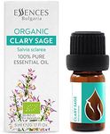 Essences Bulgaria Organic Clary Sage Essential Oil 1/6 Fl Oz | 5ml | Salvia sclarea | 100% Pure and Natural | Undiluted | Therapeutic Grade | Family Owned Farm | Steam-Distilled | Non-GMO | Vegan