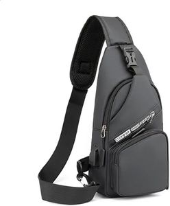 DIAOZI Herren Sport Schultertasche - Wasserdichte Diebstahlsicher Umhängetasche - Ideal für Geschäftsreisen, Radfahren und Wandern - Grau