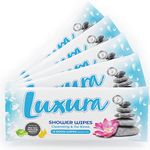 Luxura Shower Bed in Bath Body Wash Wipes - No Rinse Bathing and Cleansing Wet Wipes for Adults Pack of 60