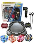 Bestie toys Battle God Layer Battle Stadium Attack Defense Balance Stamina' The Complete Pack Metal Ringed Spinner Burst with Launcher(2 top + 2 Layer, 2 x Launcher,2 Cord and 1 Grip)