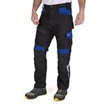 Goodyear Workwear GYPNT010 Flex Knee Multi Tool Pocket Reflective Work Pants Cargo Trouser, Black, W32/REG