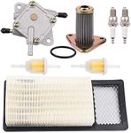 Tvent 72368G01 Air Filter 26591G01 Oil Filter 72021-G01 Fuel Pump Replacement for EZGO TXT Medalist 4 Cycle 295cc 350cc Golf Cart with 72084-G01 Fuel Filter Spark Plug