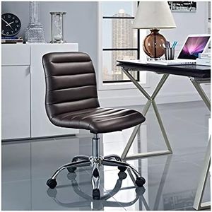 Bhumika Overseas Height-Adjustable Faux-Leather Office Desk Chair for Salon, Spa, Bar, Medical, Kitchen, Doctor in Brown Color
