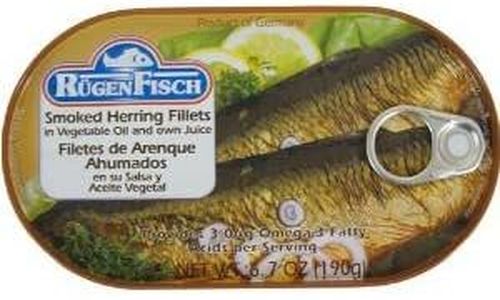 Smoked Herring Fillets Rugenfisch Filets de Hareng Fumes 6.7 oz (6 PACK)