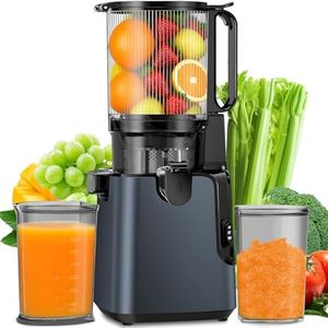 Cold Press Juicer, 1.8L Slow Juicer Machines, 350W Juice Extractor Machine,13CM Large Feed Chute Fit Whole Vegetables and Fruits, 99% High Juice Yield, Easy to Clean(Blue)