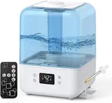 MORENTO Humidifiers for Bedroom, 4.5L Top Fill Humidifiers for Large Room, Cool Mist Humidifiers for Home, 360 Nozzle, Auto Shut-Off, Humidity Setting, Last up to 50Hrs with Night Light, White