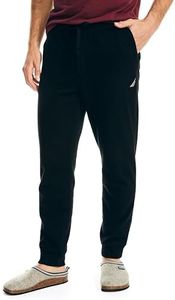 Nautica Men's Anchor Fleece Basic Joggers, True Black, X-Small