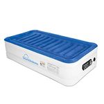 SoundAsleep Products SoundAsleep CloudNine Series Twin Air Mattress with Dual Smart Pump Technology (Blue Top/Beige Body, Twin)