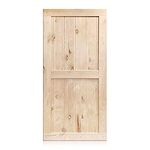 HOMACER Sliding Barn Door Natural Pine Wood Panel Slab, 42in x 84in Classic Design with Frame, Perfect for Interior, Exterior, Closet and Bedroom Use