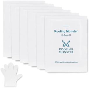 Kooling Monster KLEAN-01, Thermal Paste Remover, No Impurities Thermal Compound Cleaning Wipes, Grease Cleaner for CPU/GPU/PS4/XBOX/Heatsink, Inc. Gloves (20 wipes)