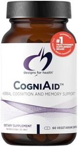 Designs for Health CogniAid - Herbal Memory + Mood Formula with Green Tea Extract, Wild Blueberry + Bacopa (60 Capsules)