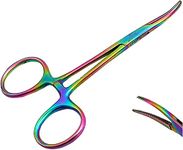 MARLAS Multi-Color Mosquito Forceps 12.5cm, Pet Grooming Hemostat, Surgical, Dental, Veterinary, Body Piercing, Fishing Tools (12.5cm Straight)