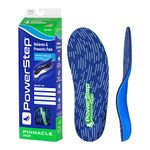 Powerstep Unisex-Adult Arch Support Shoe Insert, Pinnacle High Insoles for Men and Women Orthotic Heel Cushion Equipment for Home Workout, Blue and Green, 6-6.5, 8-8.5