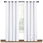 NICETOWN Room Darkening Window Curtain - 84 Inches Thermal Insulated Grommet Light Filtering Curtain Drapes (1 Piece, W52 x L84, Pure White)