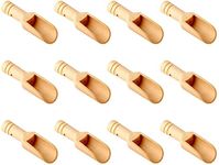 Mini Wooden Spoons，Mini Bamboo Spoons for Bath Salts, Tea Scoop, Washing Powder Spoon，Wooden Candy Spoon-12pcs