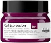L'Oréal Professionnel Intensely Moisturising Rich Hair Mask, For Curly & Coily Hair, With Glycerin, Urea H and Hibiscus Seed Extract, Serie Expert Curl Expression, 250 ml