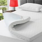 bedluxury 3 Inch Full Size Mattress Topper Gel Memory Foam, High Density Soft Foam Mattress Pad Cover for Pressure Relief, Bed Topper with Removable Breathable Rayon Made from Bamboo Cover