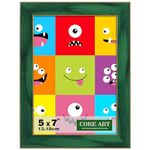 5x7 Picture Frame Green Photo Frame, 5 by 7 Colorful Frame with HD Plexiglass, Wall or Tabletop Display