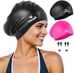 2 Pack Swim Cap for Women Men Adult