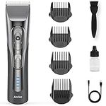 Professional Hair Clippers for Men Cordless Barber Clippers and Trimmer Set, Electric Hair Cutting Kit Powerful Barbers Haircut Trimmer Rechargeable with 4 Guide Combs, Battery Indicator