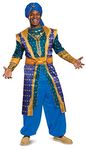 Disguise Men's Genie Deluxe Adult Costume, Blue, XL (42-46)