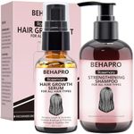 BEHAPRO Rosemary Oil for Hair Growth,w/Hair Growth Serum,Hair Growth Shampoo,Diluted Rosemary Oil Biotin Castor Oil & Argan Oil for Hair Loss Care Treatment Hair Thickening Products for Women Men