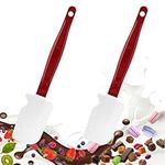 Rubber Spatulas High Heat Resistant Silicone Scraper 10 inch, Commercial Spatula for Cooking (2 x 10" Spatulas)